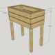 Hochbeet 3D-Skizze mit Sketchup