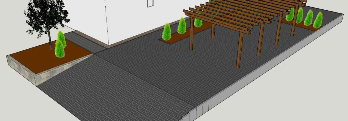 Einfahrt planen mit Sketchup 3D